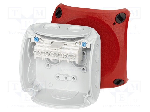 Enclosure: junction box; IP66; with membrane cable glands; red