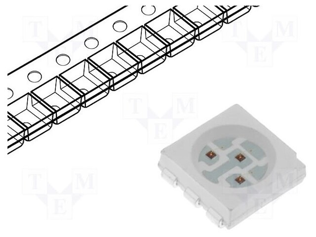 LED; SMD; 5060,PLCC6; yellow; 4200÷5800mcd; 5x5x1.5mm; 120°; 2÷2.6V