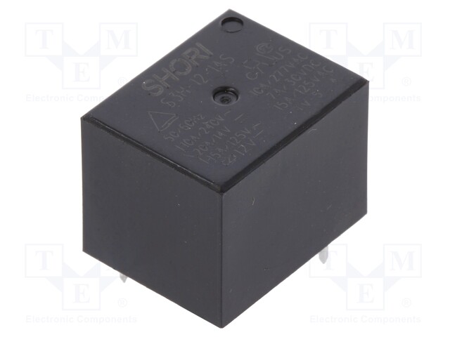 Relay: electromagnetic; SPST-NO; Ucoil: 12VDC; 10A/240VAC; 360mW