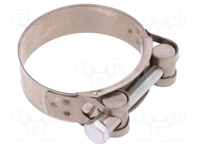 T-bolt clamp; W: 22mm; Clamping: 64÷67mm; chrome steel AISI 430