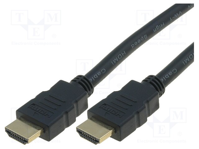 Cable; HDMI 1.4; HDMI plug,both sides; 1.8m; black