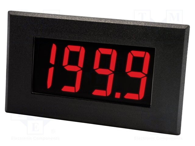 Voltmeter; digital,mounting; 0÷200mV; on panel; Char: 19mm