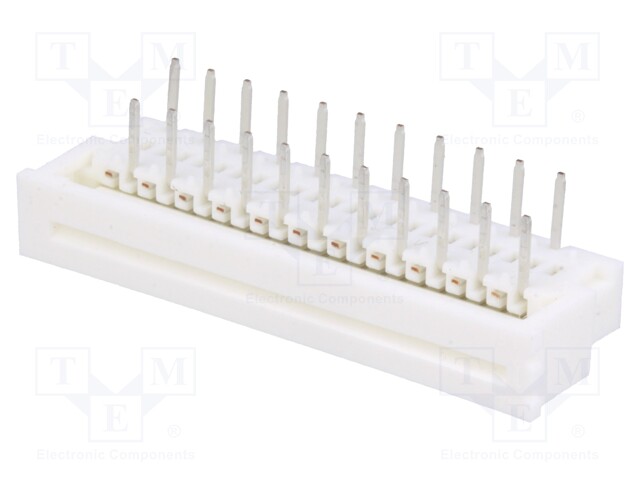 Connector: FFC (FPC); angled 90°; PIN: 22; ZIF,top contacts; THT