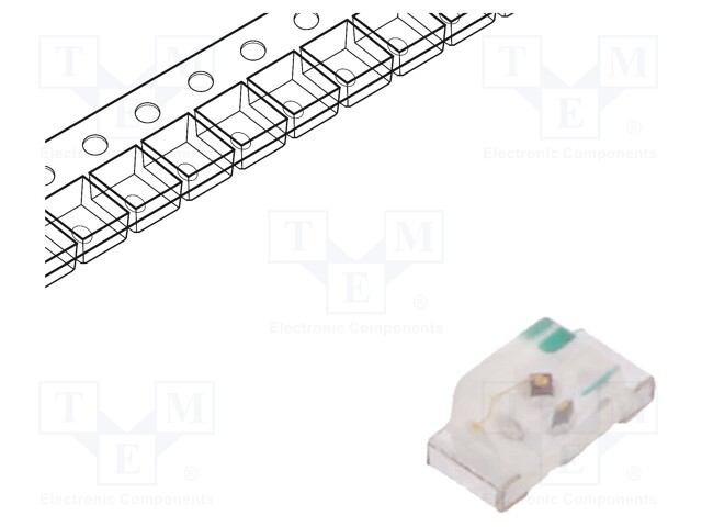 LED; SMD; 0603; yellow; 150÷280mcd; 1.6x0.8x0.7mm; 140°; 1.8÷2.4V