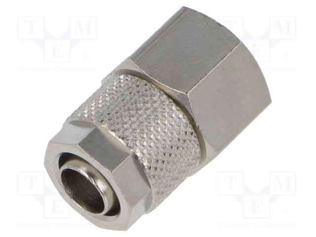 Screw-on fitting; threaded; max.15bar; nickel plated brass; 8mm