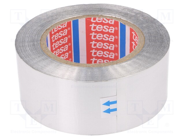 Tape: duct; W: 50mm; L: 50m; D: 70um; grey; acrylic; aluminium; 3%