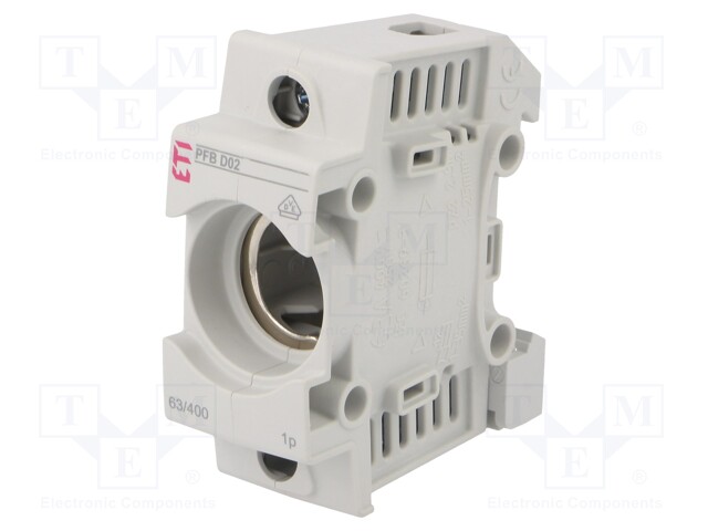 Fuse base; D02; Mounting: for DIN rail mounting; 63A; 400VAC