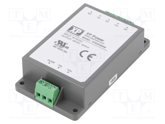 DC/DC Converter, Chassis Mount, ITE, 1 Output, 20 W, 48 V, 420 mA