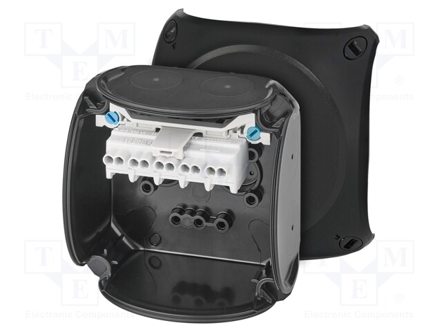 Enclosure: junction box; X: 93mm; Y: 93mm; Z: 62mm; IP66; black