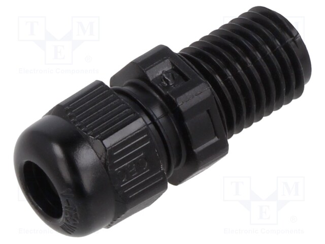 Cable gland; with long thread; M12; black