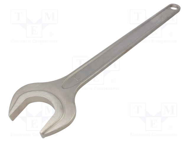 Wrench; spanner; 75mm; tool steel; single sided; L: 608mm; DIN 894