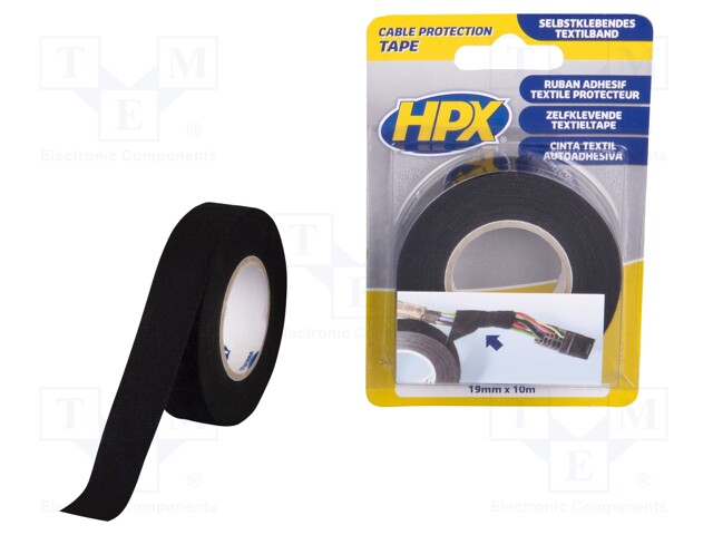 Tape: insulation; W: 19mm; L: 10m; black