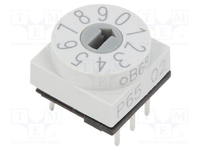 Switch: rotary; Pos: 10; 1uA/20mVDC; -60÷125°C; Mounting: THT