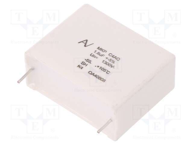 Capacitor: polypropylene; DC-Link; 1.8uF; ESR: 19.1mΩ; C4AQ; THT