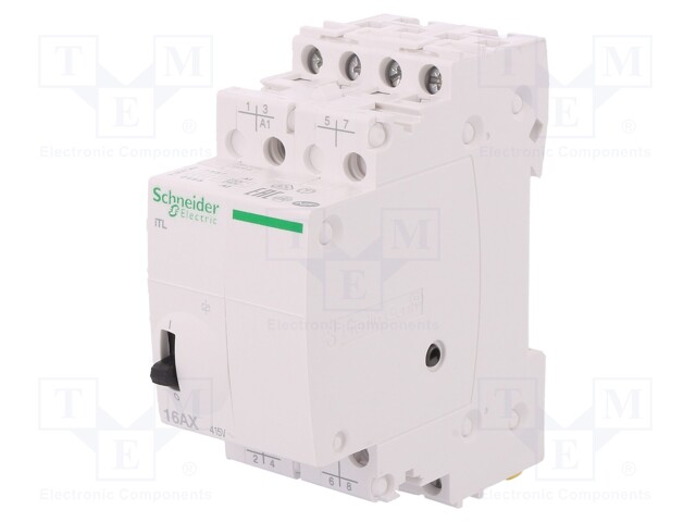 Relay: installation; bistable; NO x4; Ucoil: 230VAC; Ucoil: 110VDC