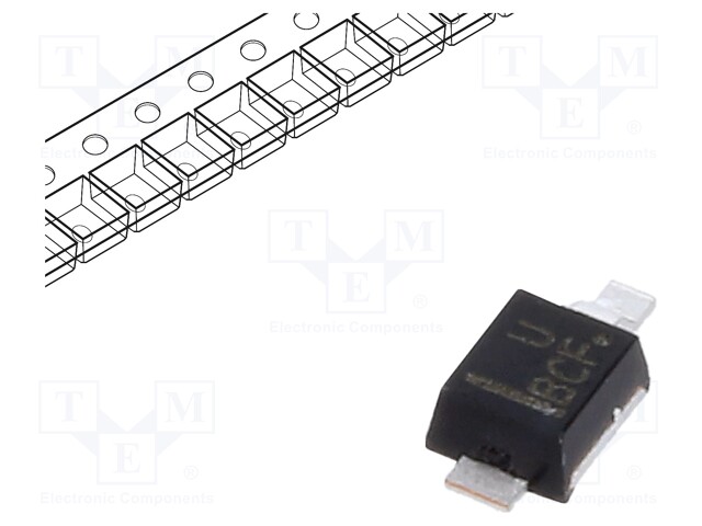 Schottky Rectifier, 20 V, 1 A, Single, DO-216AA, 2 Pins, 450 mV