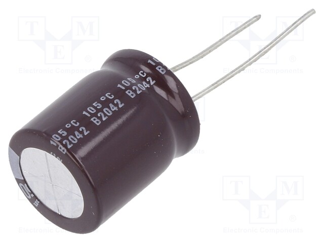 Capacitor: electrolytic; THT; 22uF; 450VDC; Ø16x20mm; Pitch: 7.5mm