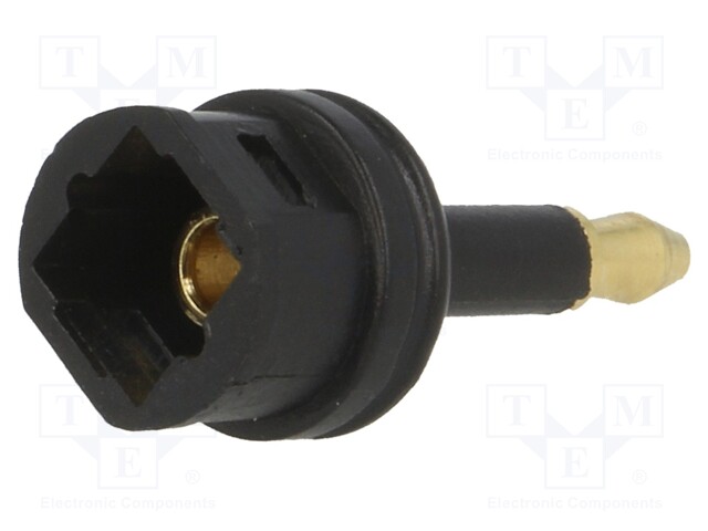 Toslink component: adapter plug-socket