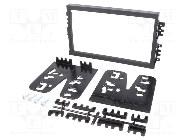 Radio mounting frame; Hyundai; 2 DIN; black