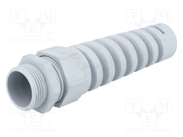 Cable gland; with strain relief; M25; IP68; Mat: polyamide; grey