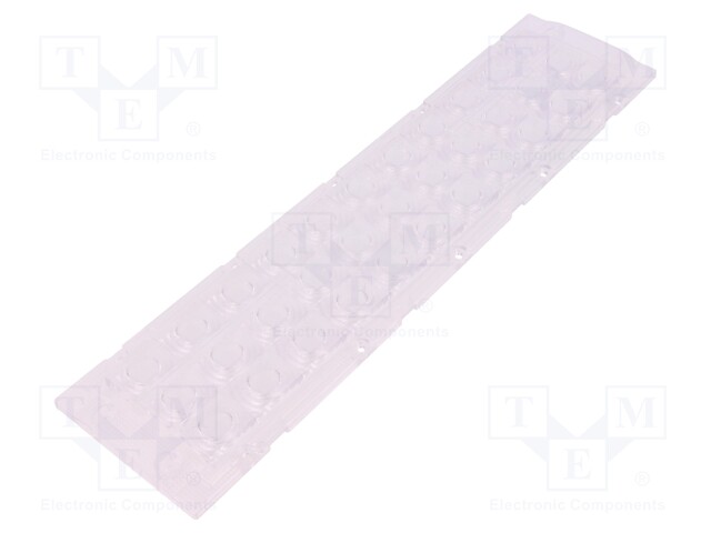 LED lens; rectangular; Mat: PMMA plexiglass; transparent