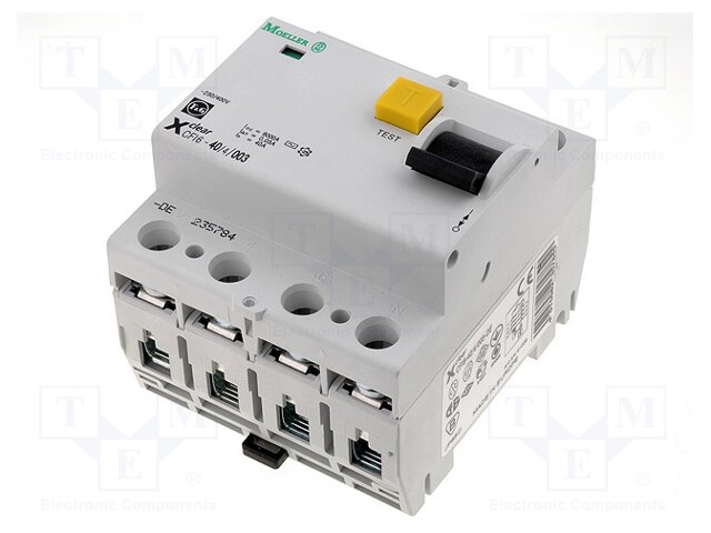 RCD breaker; Inom: 40A; Ires: 30mA; Max surge current: 250A; 400V