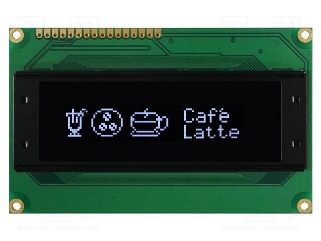 Display: OLED; graphical; 100x32; white; 5VDC