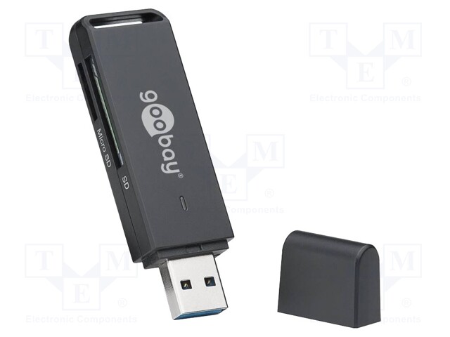 Card reader: external; USB 3.0; SD,SD HC,SD Micro,SD XC; 5Gbps