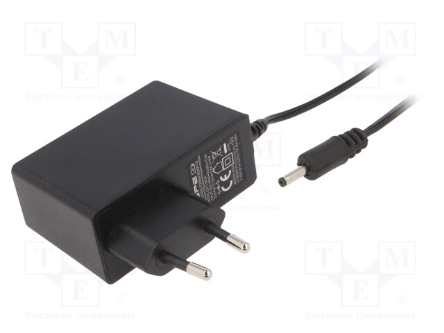 Power supply: switched-mode; voltage source; 12VDC; 2A; 24W; plug