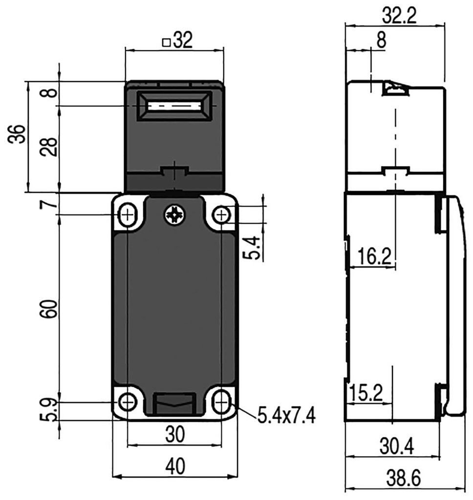 Safety switch: key operated; Series: FP; Contacts: NC x2; IP67