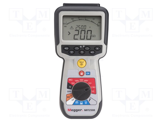 Meter: insulation resistance; LCD,bargraph; VAC: 10mV÷600V; IP54