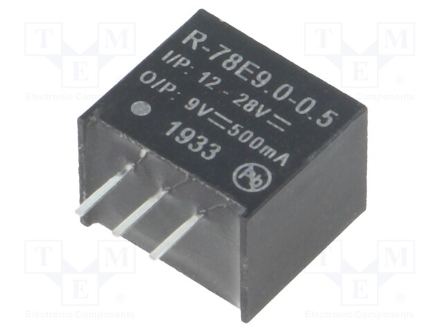 Converter: DC/DC; 4.5W; Uin: 12÷28V; Uout: 9VDC; Iout: 500mA; SIP3