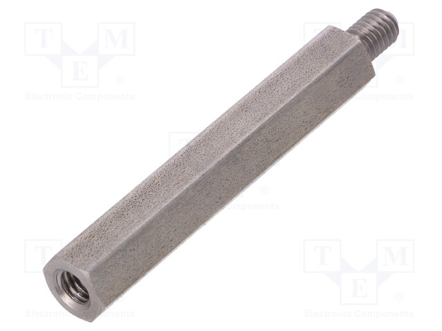 Screwed spacer sleeve; Int.thread: M6; 60mm; Ext.thread: M6