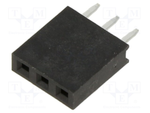 PCB Receptacle, Board-to-Board, 2.54 mm, 1 Rows, 3 Contacts, Through Hole Mount, M20 Series