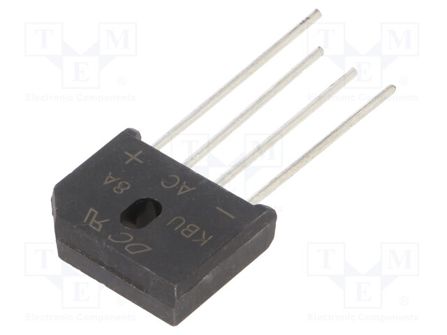 Bridge rectifier: one-phase; Urmax: 50V; Ifsm: 175A; KBU; If: 8A; THT