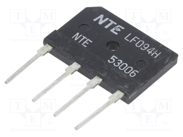 Single-phase bridge rectifier; Urmax: 200V; If: 15A; Ifsm: 240A