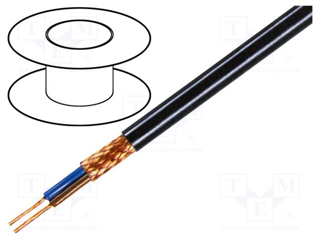 Wire; 2x0,35mm2; braid made of copper wires; PVC FirestoP®; 49V