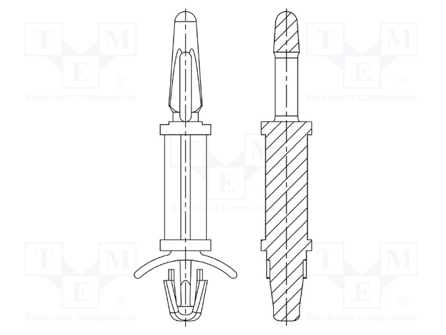 PCB distance; polyamide 66; L: 12.7mm; latch/latch; UL94V-0