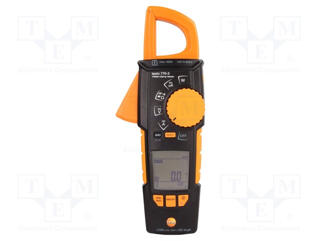 AC/DC digital clamp meter; I DC: 0,1÷600A; I AC: 0,1÷600A