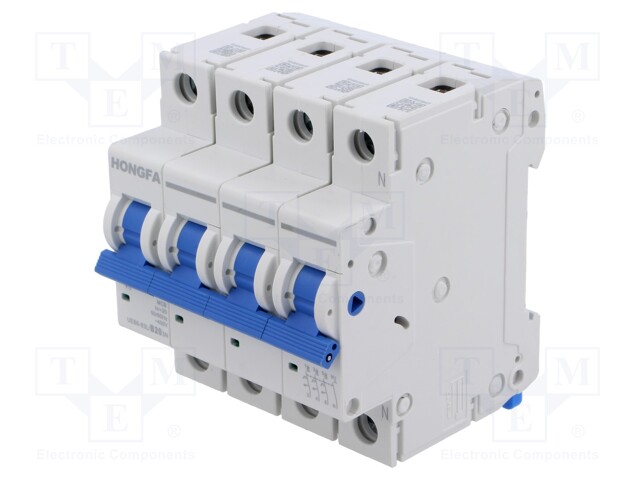 Circuit breaker; 230/400VAC; Inom: 20A; Poles: 3+N; Charact: B; IP20