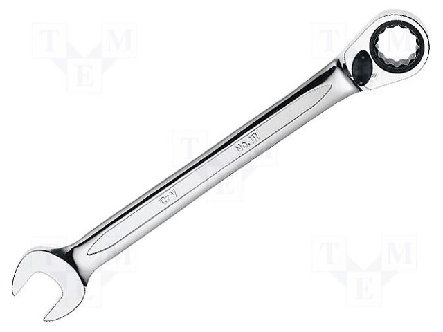 Key; combination spanner,with ratchet; 15mm; Overall len: 200mm