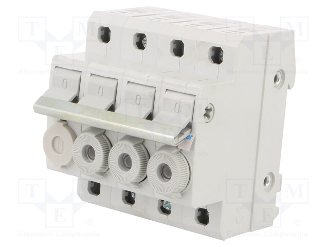Fuse disconnector; 10x38mm; DIN; 20A; 400V; Poles: 4; -5÷40°C