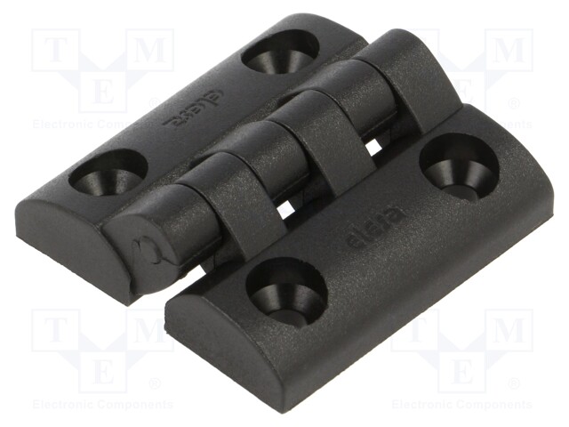 Hinge; Width: 38.5mm; technopolymer PA; black; H: 39.5mm