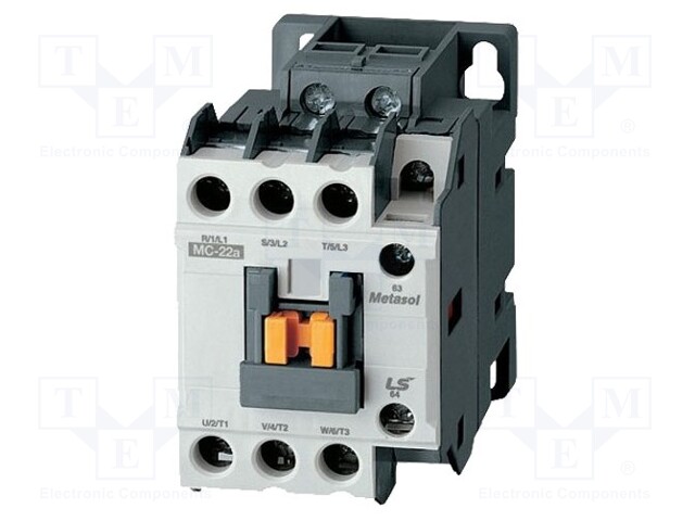 Contactor: 3-pole; NO x3; Auxiliary contacts: NO + NC; 230VAC; 12A