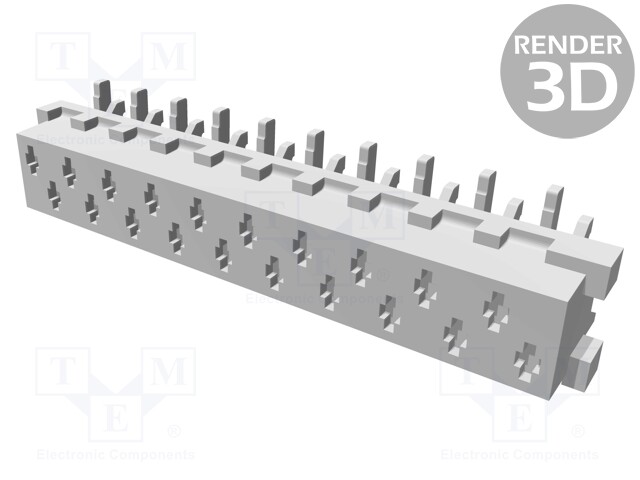 Socket; Micro-MaTch; female; PIN: 20; SMT; on PCBs; Layout: 2x10