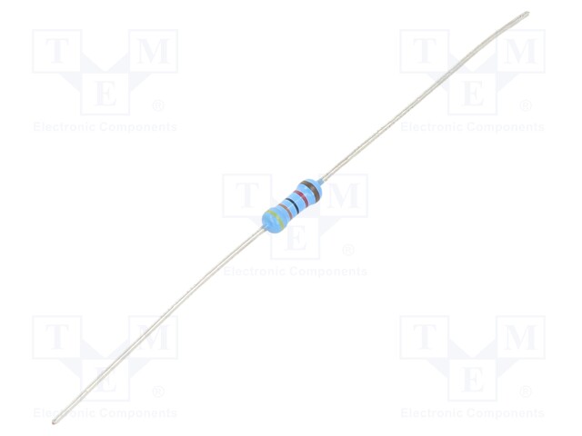 Resistor: thin film; THT; 43kΩ; 600mW; ±5%; Ø2.5x6.5mm; 50ppm/°C