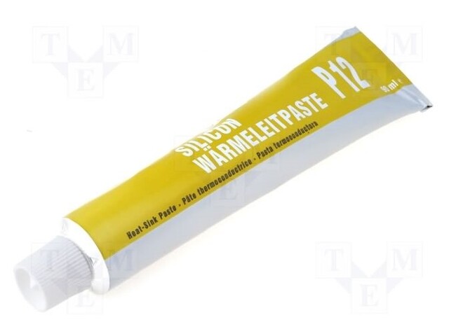 Heat transfer paste; white; silicon based; 90ml; P12; 0.81W/mK