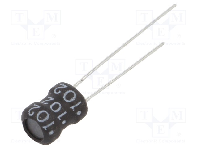 Inductor: wire; THT; 1mH; 120mA; 3.9Ω; Body dim: Ø6.7x12mm; ±10%