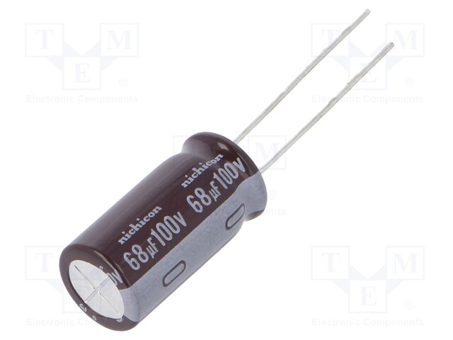 Capacitor: electrolytic; low impedance; THT; 68uF; 100VDC; ±20%