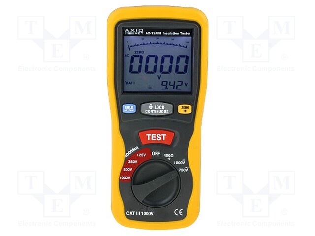 Insulation resistance meter; LCD,bargraph,with a backlit